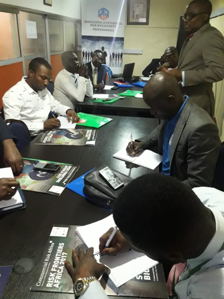 Leading a workshop for Risk Professionals
